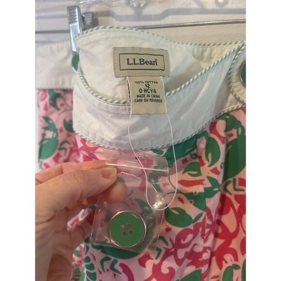 L.L. Bean Womens Skirt Pink Green Lobster Print Funky Nautical‎ Preppy Sz 12 Y2K - Picture 2 of 8